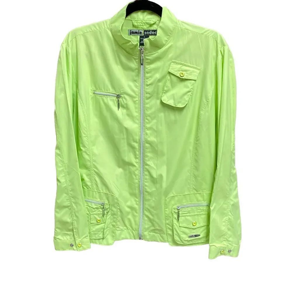 Jamie Sadock Lime Green Light Weight Jacket Size Large NWT
